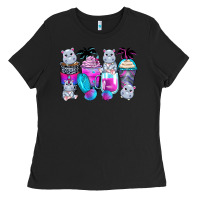 Hippopotamus Coffee Cups Ladies Tee | Teevron
