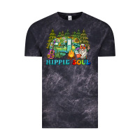Cloud Black hippie soul camping Vintage Tee - BarkalooDesign
