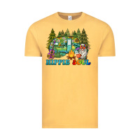 Vintage Mustard hippie soul camping Vintage Tee - BarkalooDesign