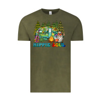 Vintage Olive hippie soul camping Vintage Tee - BarkalooDesign