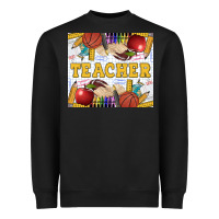 Black Teacher Equipment Heavyweight Sweatshirt - LillyAllenDesigns