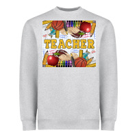 Heather Grey Teacher Equipment Heavyweight Sweatshirt - LillyAllenDesigns
