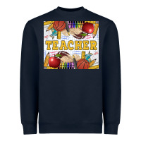 Navy Teacher Equipment Heavyweight Sweatshirt - LillyAllenDesigns