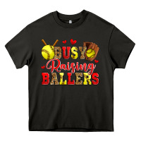 Asphalt busy raising ballers softball Heavy Core Tee - Zillion Design Studio