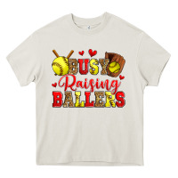 Cream busy raising ballers softball Heavy Core Tee - Zillion Design Studio