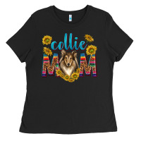 Black western collie mom Ladies Tee - texasbilliewilder