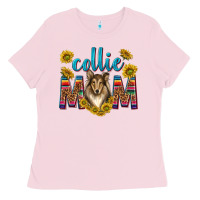 Bubblegum Pink western collie mom Ladies Tee - texasbilliewilder