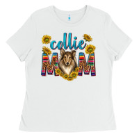 White western collie mom Ladies Tee - texasbilliewilder