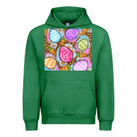 Emerald Easter eggs daisies carrots Urban Hoodie - OliviaCreatesArt
