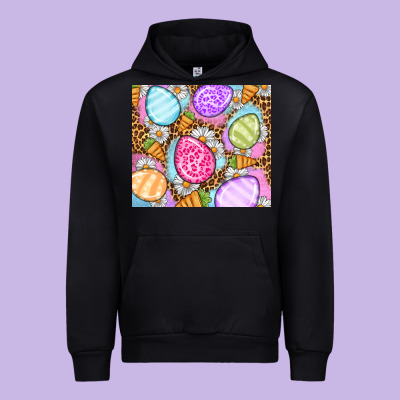 Easter Eggs Daisies Carrots Urban Hoodie Designed By Oliviacreatesart