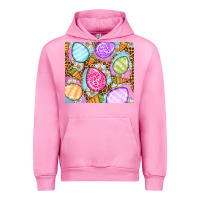 Fuchsia Pink Easter eggs daisies carrots Urban Hoodie - OliviaCreatesArt