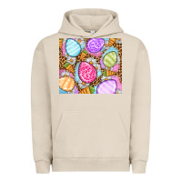 Pigment French Oak Easter eggs daisies carrots Urban Hoodie - OliviaCreatesArt