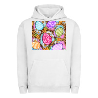 Pigment Lunar Rock Easter eggs daisies carrots Urban Hoodie - OliviaCreatesArt