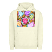 Pigment Pistachio Easter eggs daisies carrots Urban Hoodie - OliviaCreatesArt