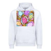 White Easter eggs daisies carrots Urban Hoodie - OliviaCreatesArt
