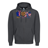 Smoke Peace Love Cheer Zipper Hoodie - BundleAndBundleShop