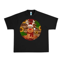 Black Cute reindeer Christmas Urban Heavy Tee - Jasminsmagicworld
