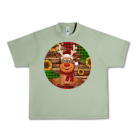 Oil Green Cute reindeer Christmas Urban Heavy Tee - Jasminsmagicworld