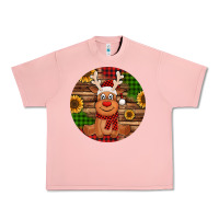 Salmon Cute reindeer Christmas Urban Heavy Tee - Jasminsmagicworld