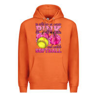 Carrot In October We Wear Pink and Watch Softball Premium Hoodie - texasbilliewilder