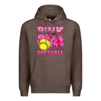 Coffee In October We Wear Pink and Watch Softball Premium Hoodie - texasbilliewilder