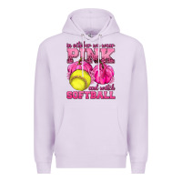 Lilac In October We Wear Pink and Watch Softball Premium Hoodie - texasbilliewilder