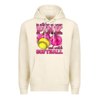 Tofu In October We Wear Pink and Watch Softball Premium Hoodie - texasbilliewilder
