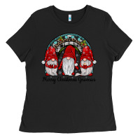 Black merry Christmas Gnomes Rainbow Ladies Tee - JahusDesignShop