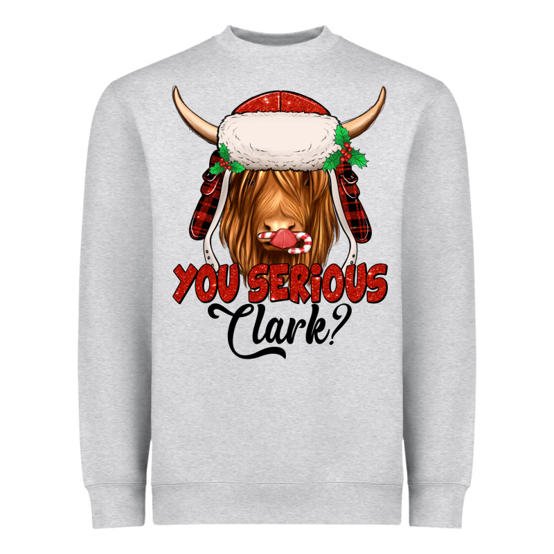 You Serious Clark Highland Cow Heavyweight Sweatshirt by Jasminsmagicworld | Teevron