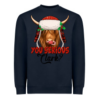 Navy you serious clark highland cow Heavyweight Sweatshirt - Jasminsmagicworld
