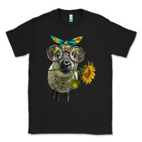 Black cute hempshire sheep with eyeglasses Classic Tee - LillyAllenDesigns