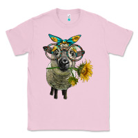 Bubblegum Pink cute hempshire sheep with eyeglasses Classic Tee - LillyAllenDesigns