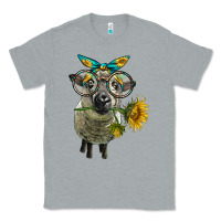 Heather Grey cute hempshire sheep with eyeglasses Classic Tee - LillyAllenDesigns