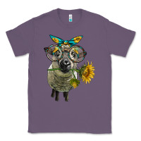 Lavender cute hempshire sheep with eyeglasses Classic Tee - LillyAllenDesigns