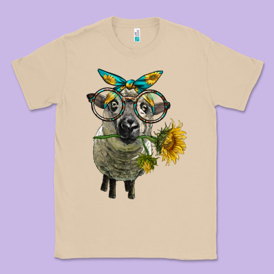 Cute Hempshire Sheep With Eyeglasses Classic Tee Designed By Lillyallendesigns