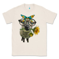 Natural cute hempshire sheep with eyeglasses Classic Tee - LillyAllenDesigns