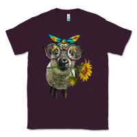 Plum cute hempshire sheep with eyeglasses Classic Tee - LillyAllenDesigns