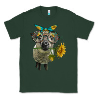 Sports Green cute hempshire sheep with eyeglasses Classic Tee - LillyAllenDesigns