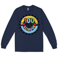 Navy 100 days of school Long Sleeve Tee - MaliasSmallBusiness
