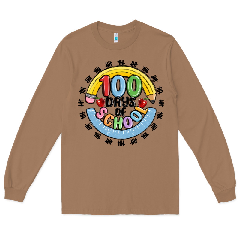 100 Days Of School Long Sleeve Tee by MaliasSmallBusiness | Teevron
