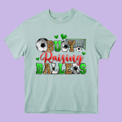 Busy Raising Ballers Soccer Heavy Core Tee Designed By Zillion Design Studio