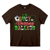 Chocolate Brown busy raising ballers soccer Heavy Core Tee - Zillion Design Studio