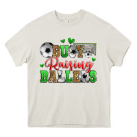 Cream busy raising ballers soccer Heavy Core Tee - Zillion Design Studio