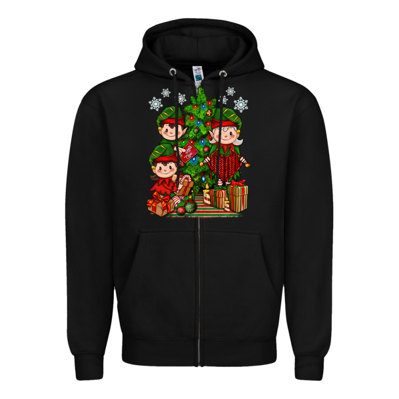Mimi Elf, Mama Elf, Child Elf Christmas Zipper Hoodie by BundleAndBundleShop | Teevron
