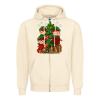 Sandshell Mimi Elf, Mama Elf, Child Elf Christmas Zipper Hoodie - BundleAndBundleShop