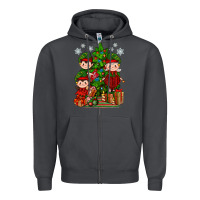 Smoke Mimi Elf, Mama Elf, Child Elf Christmas Zipper Hoodie - BundleAndBundleShop