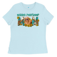 Baby Blue western golden retriever mom Ladies Tee - texasbilliewilder