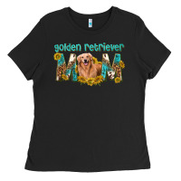 Black western golden retriever mom Ladies Tee - texasbilliewilder