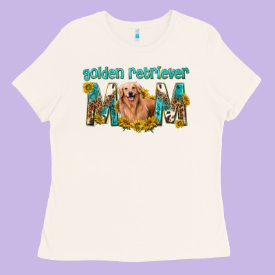 Western Golden Retriever Mom Ladies Tee Designed By Texasbilliewilder