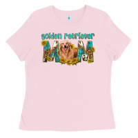 Bubblegum Pink western golden retriever mom Ladies Tee - texasbilliewilder